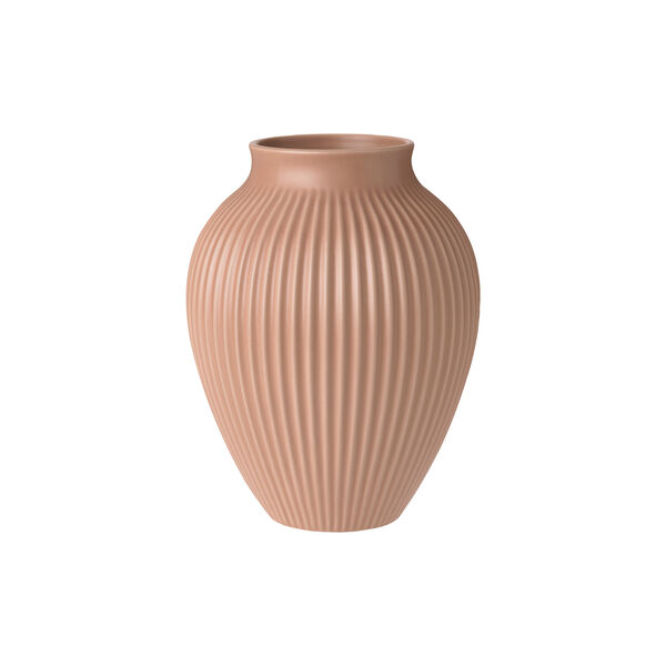 Knabstrup vase ripple, mat dusty rose Knabstrup vase ripple, mat dusty rose, Knabstrup Keramik