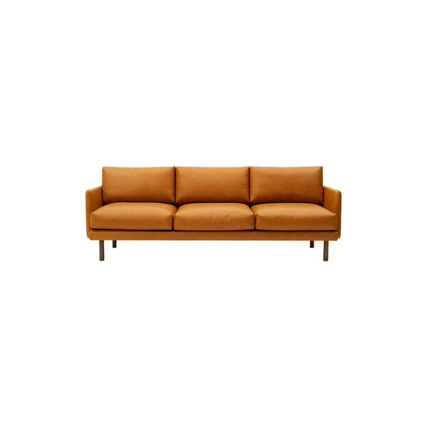 Emo 3 Seater Sofa, SemiAni Cognac/r&oslash;get eg, Bruunmunch Furniture
