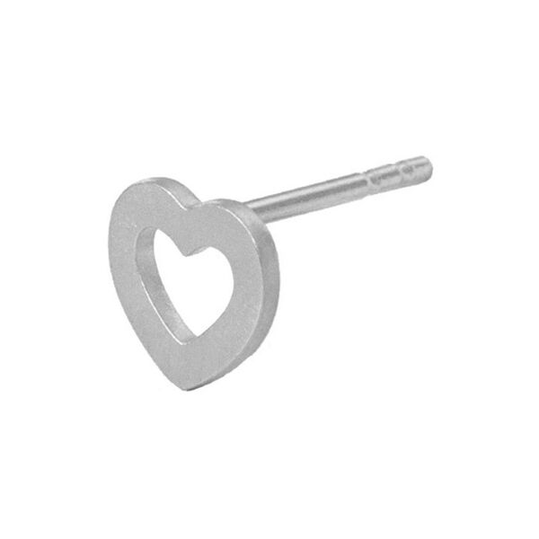 Petit Open Love Heart Earring Single, silver, Stine A Jewelry