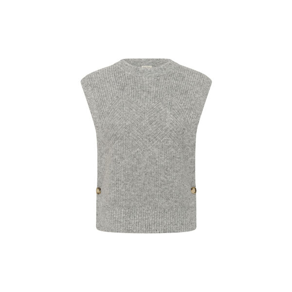 CharlyePW Waistcoat, medium grey melange, Part Two