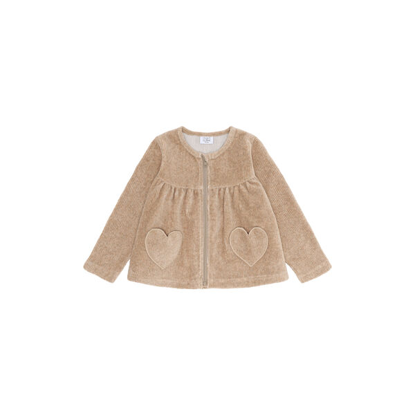 Hcsicillia Ottoman Velour Solid O-Neck, biscuit, Hust & Claire