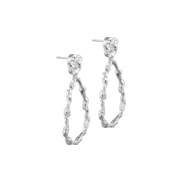 Vela foil earrings, silver plated, Pure by Nat