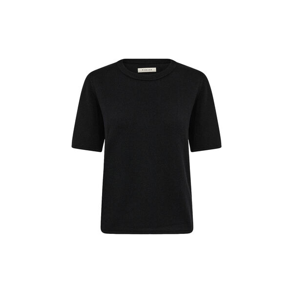 PD-Abby Slim SS Knit, black, Pieszak