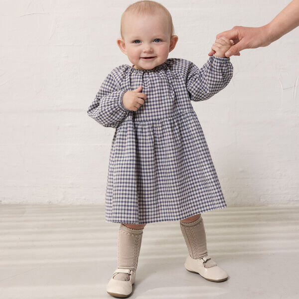 Dawson B Dress, marine check, MarMar Copenhagen