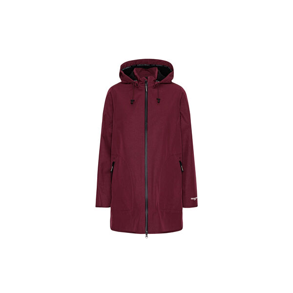 Raincoat, maroon banner, Ilse Jacobsen Hornbæk