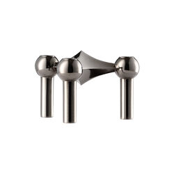 STOFF Nagel Candleholder, black chrome, STOFF Nagel