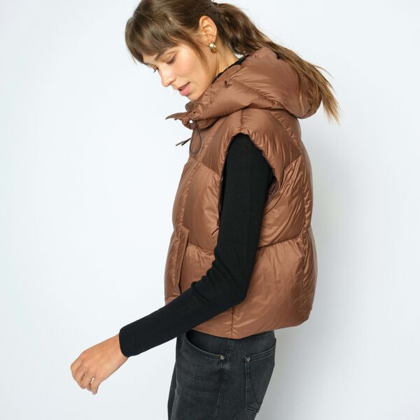 MMKiara Tally Down Vest, downtown brown, MOS MOSH
