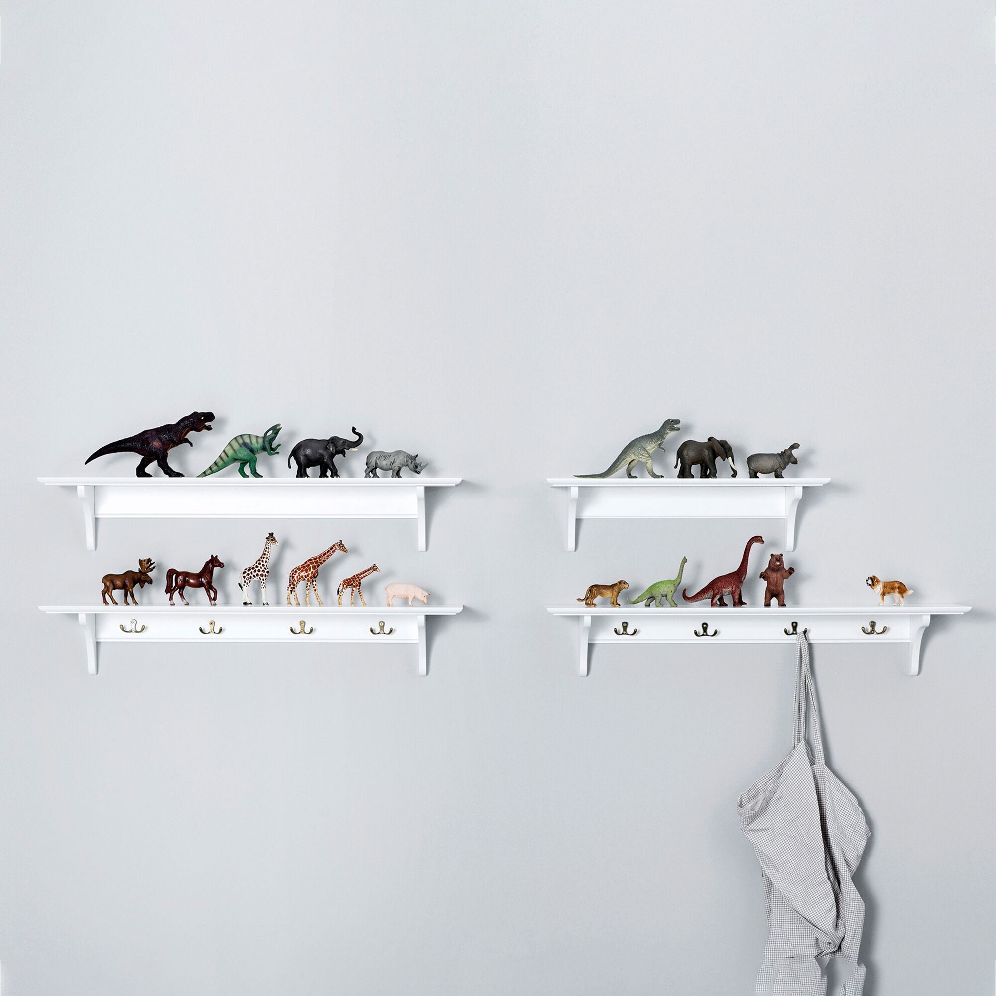 Seaside Shelf With Hooks 90x20 cm