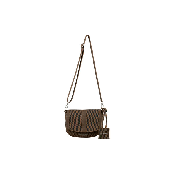 Knitted Crossbody Bag, dark indigo buckthorn brown, Ilse Jacobsen Hornb&aelig;k