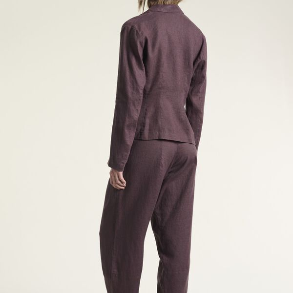 Lazy linen asymmetric jacket, raisin, BITTE KAI RAND