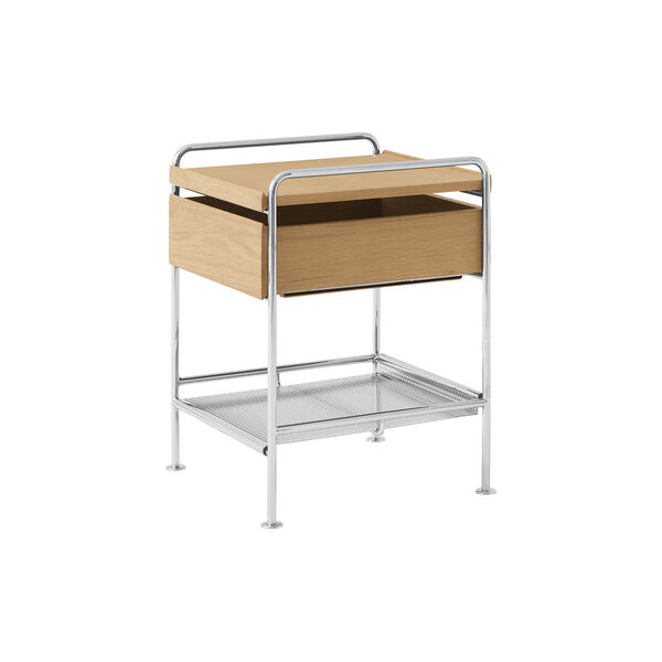 Alima NDS3 | Chrome/Oak | Side Table, &Tradition