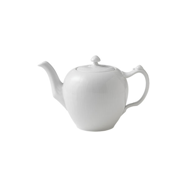White Fluted Teapot 100 cl, Royal Copenhagen