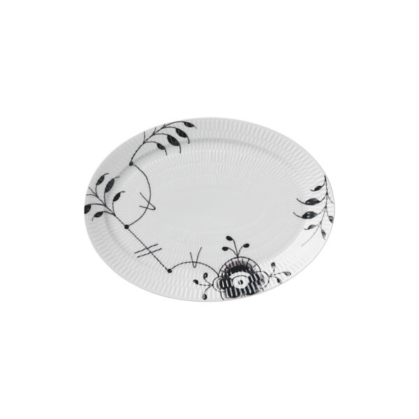 Black Mega Fluted Oval Dish 28 cm Black Mega Fluted Oval Dish 28 cm, Royal Copenhagen
