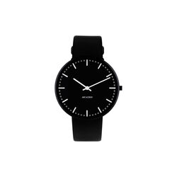 City Hall Wrist Watch, black/black/black, Arne Jacobsen Watches