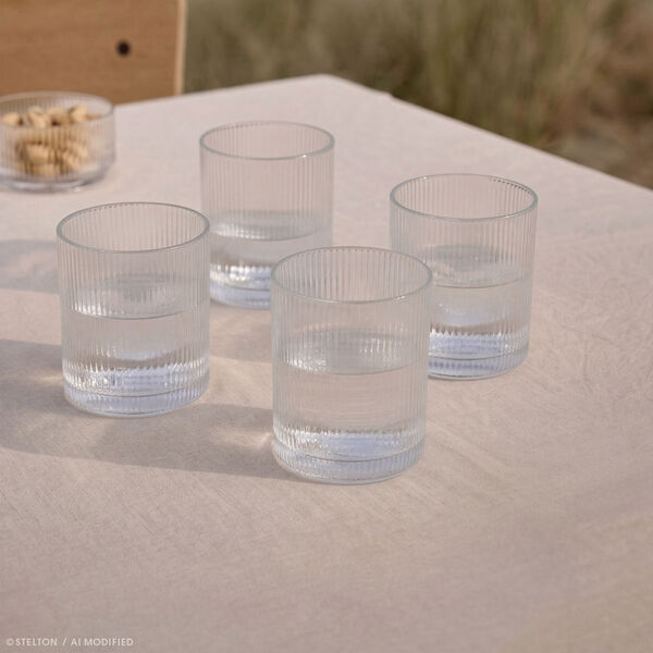 Pilastro Lowballglasses 4 pcs | 35 cl | Clear, Stelton