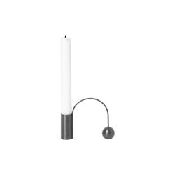 Balance Candle Holder, black brass, Ferm Living