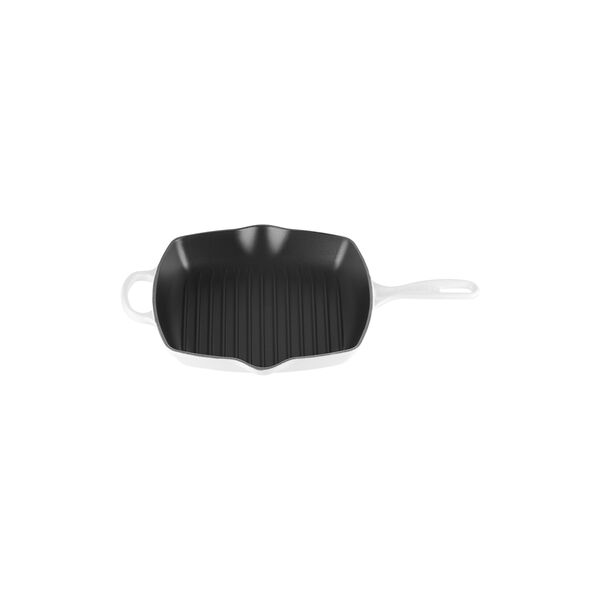 Signature cast iron square grillit 26 cm, white, Le Creuset