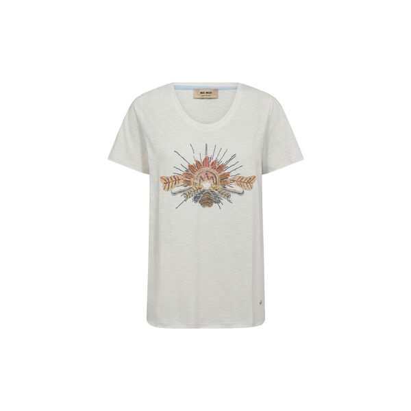 MMTonia O-SS Glam Tee, ecru, MOS MOSH