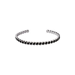 LUMI Bracelet, rhodium/black, bangle up