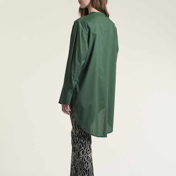 Core cotton shirt tunic, deep grass green, BITTE KAI RAND