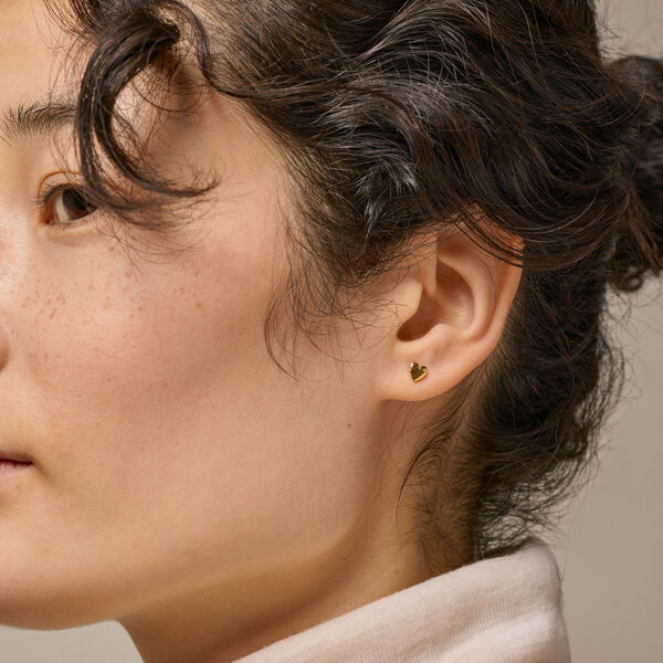 Heart Studs , gold, ENAMEL Copenhagen