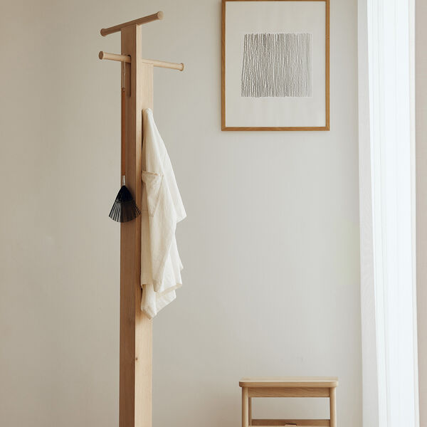Foyer Coat Stand, white oak, Form & Refine