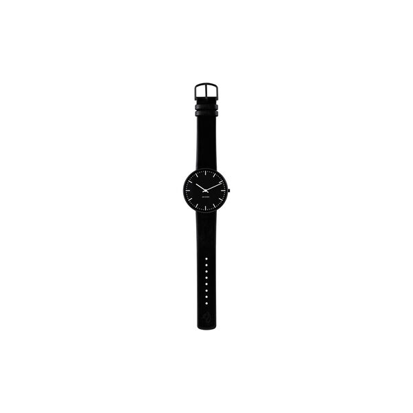City Hall Wrist Watch, black/black/black, Arne Jacobsen Watches
