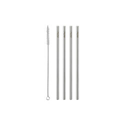 Stelton reusable straw 4 pcs, steel, Stelton