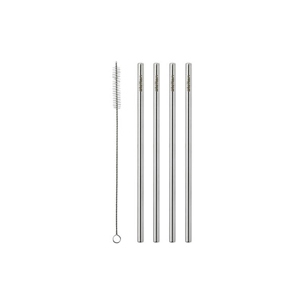 Stelton reusable straw 4 pcs, steel, Stelton