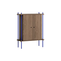 Shelving Cabinet, smoked oak/deep blue, MOEBE