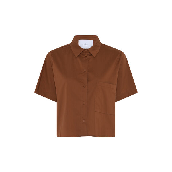 Vilma S/S Shirt, chestnut, LA RŌUGE