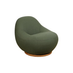 Gem Lounge Chair with Swivel Base, dark green, Cane-line