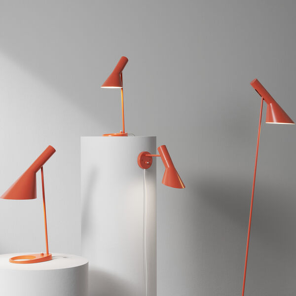 AJ Table Lamp, electric orange, Louis Poulsen