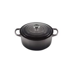 Signature round cast iron pot &Oslash; 26 cm, flint, Le Creuset