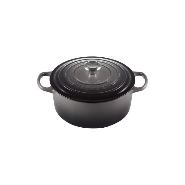 Signature round cast iron pot &Oslash; 26 cm, flint, Le Creuset