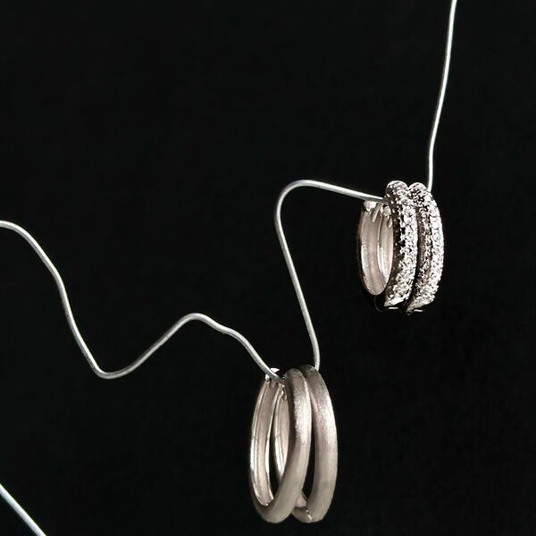 Classic Satin Hoops, Philippa Studios