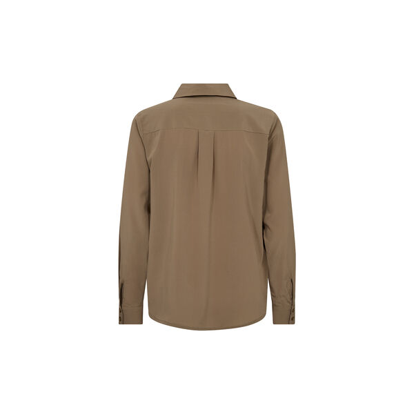 PD-Percy Silk Shirt, lead brown, Pieszak