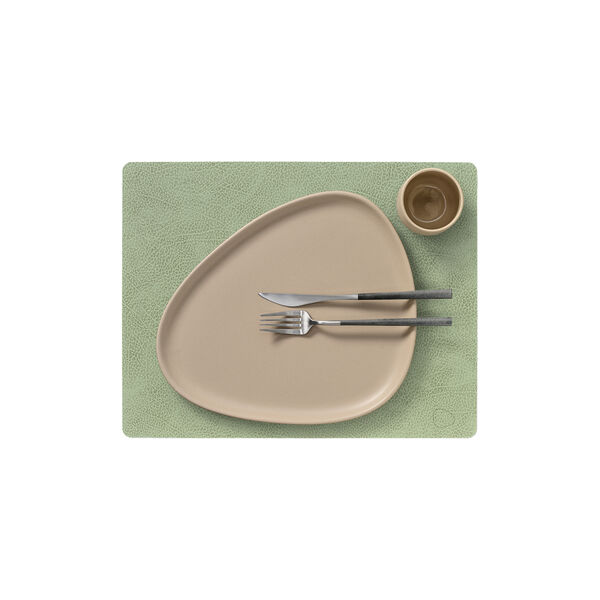 Hippo table mat Square L, olive green, LIND DNA