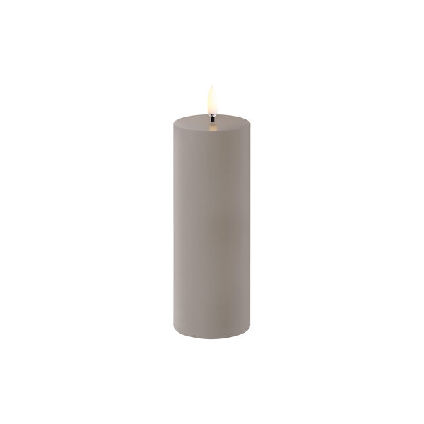 LED Pillar Candle 15 cm, sandstone, Uyuni Lighting