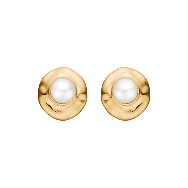 Essence earrings, gold plated silver, Studio Z