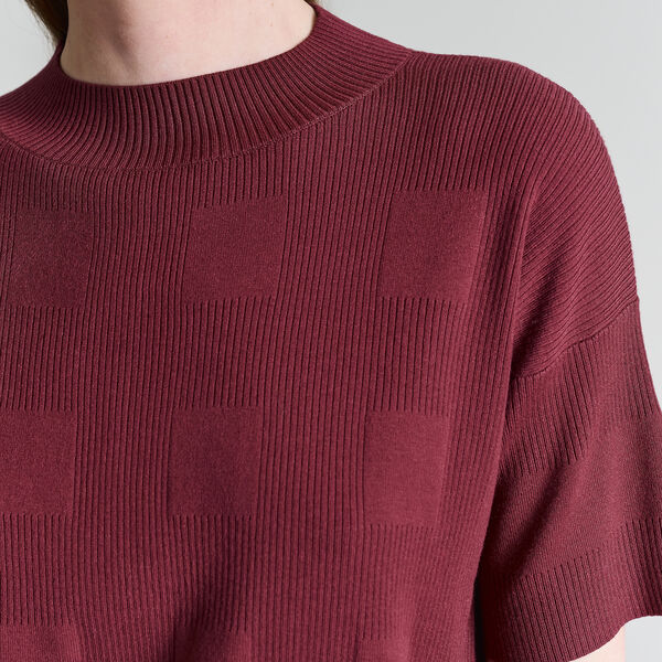 Saku Short-Sleeved Blouse, maroon Saku Short-Sleeved Blouse, maroon, BITTE KAI RAND