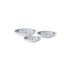 Blue Fluted Half Lace Bowl Set, 3 pcs, Royal Copenhagen