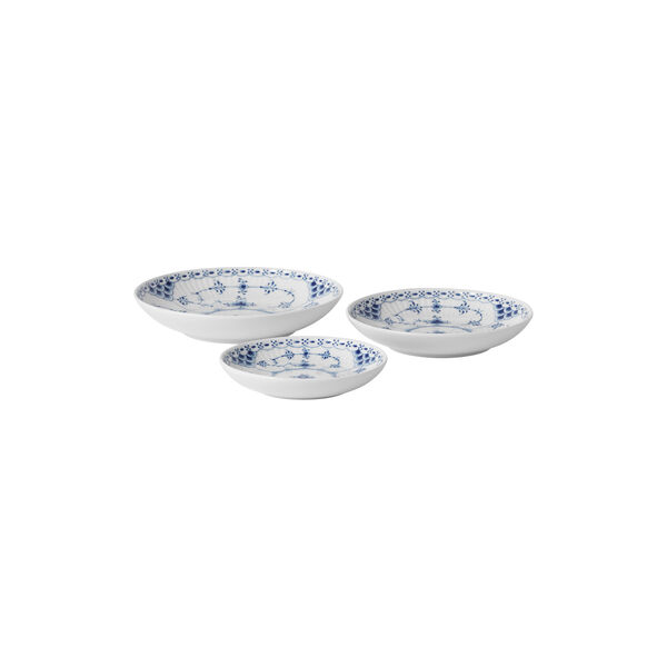 Blue Fluted Half Lace Bowl Set, 3 pcs Blue Fluted Half Lace Bowl Set, 3 pcs, Royal Copenhagen