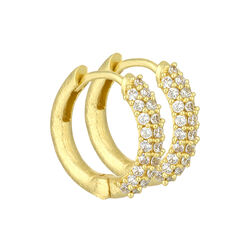 Hoop Earring with Zircons, Pure by Nat