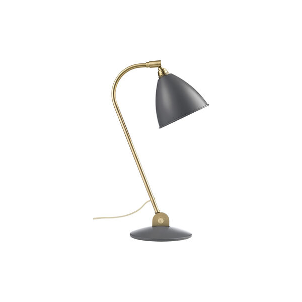 Bestlite BL2 Table Lamp, grey semi matt/brass, GUBI