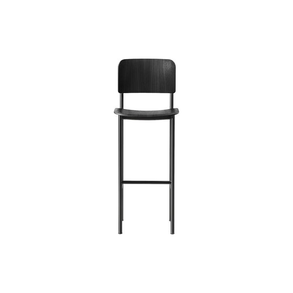 Plan Barstool, black lacquered ash/black Plan Barstool, black lacquered ash/black, Fredericia Furniture