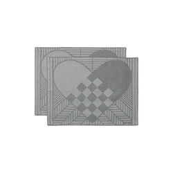 CHRISTMAS RUSTIC Placemat, light grey, Georg Jensen Damask