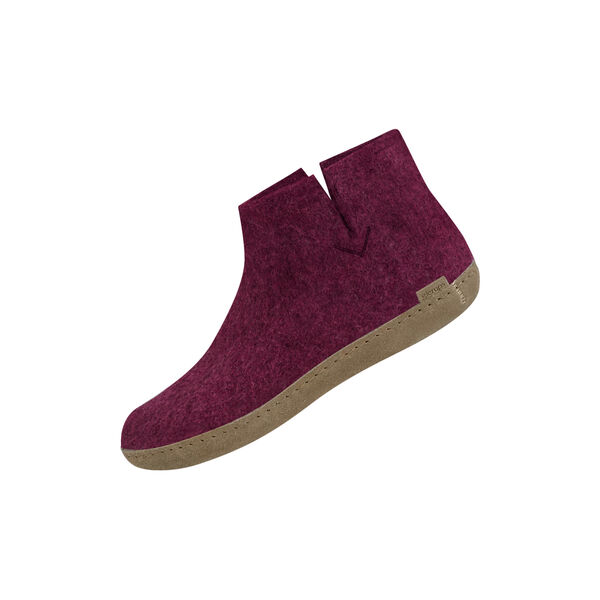 Felt Ankle Shoe, cranberry Felt Ankle Shoe, cranberry, Glerups
