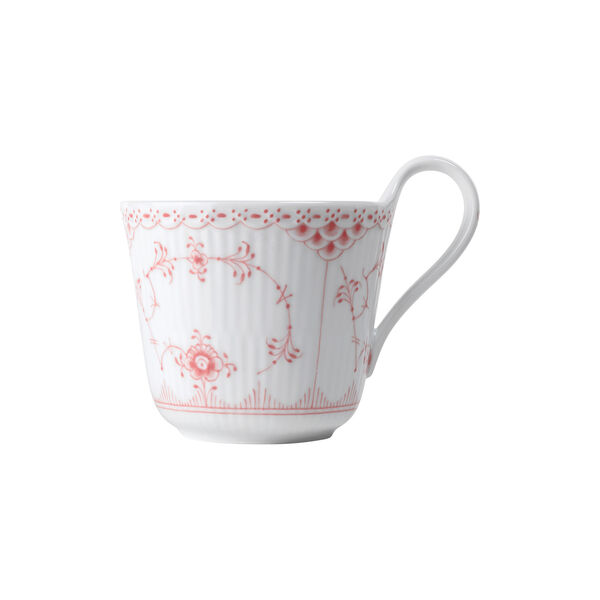 Coral Fluted Half Lace High Handle Cup 33 cl Coral Fluted Half Lace High Handle Cup 33 cl, Royal Copenhagen
