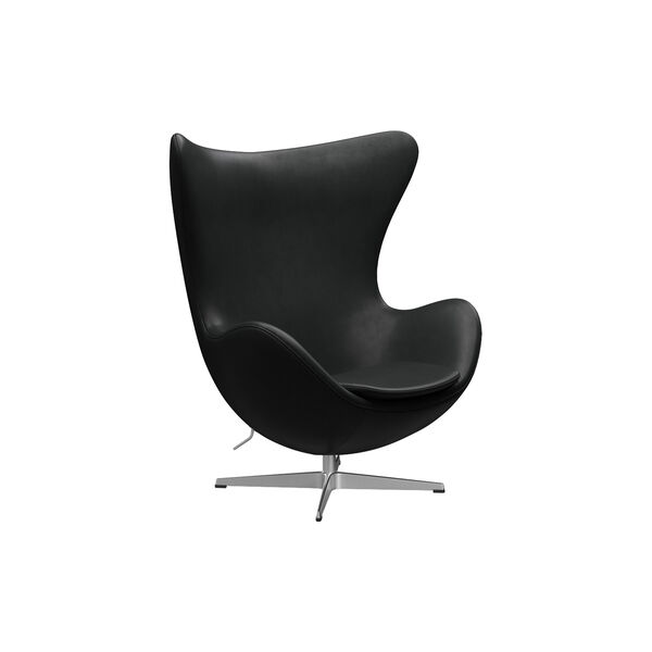 Egg™ 3316 Lounge Chair, Grace black/satin brushed aluminium Egg™ 3316 Lounge Chair, Grace black/satin brushed aluminium, Fritz Hansen